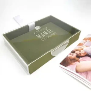 Caixa para Fotos com tampa acrílica